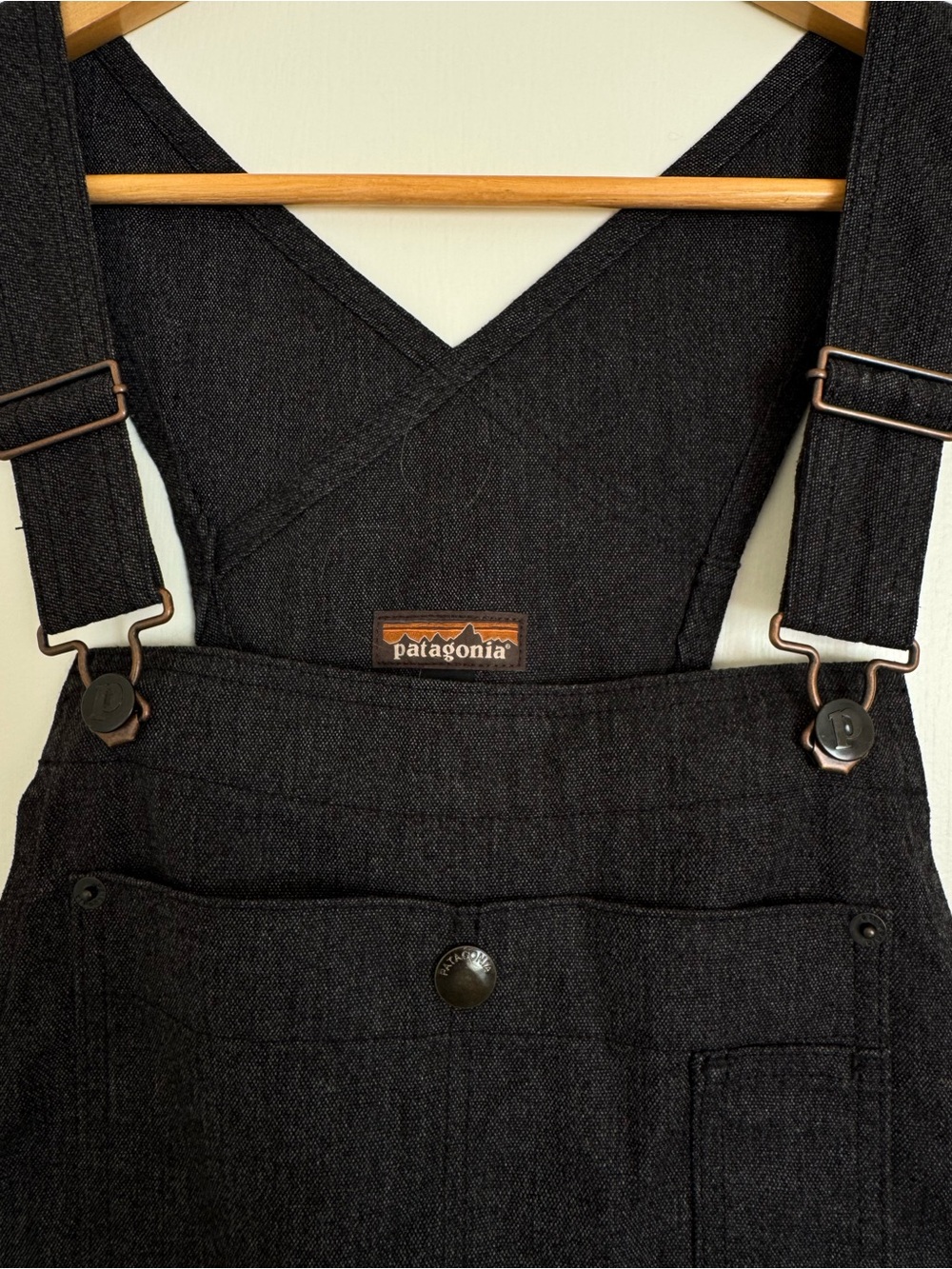 Patagonia Women's Denim Overalls with Adjustable Straps - Picture 3 of 6